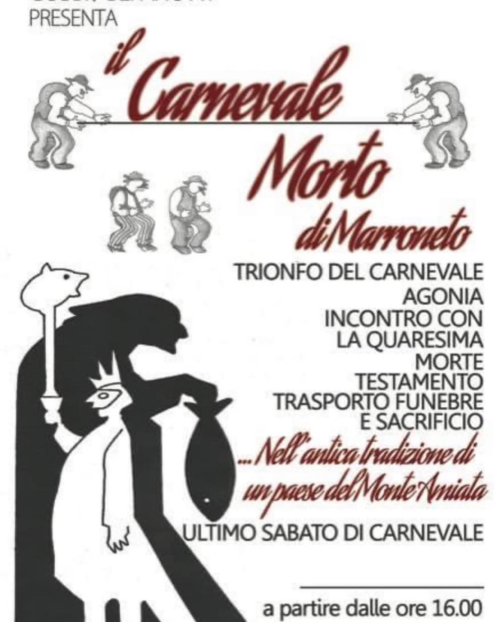 Locandina Carnevale Morto di Marroneto a Santa Fiora