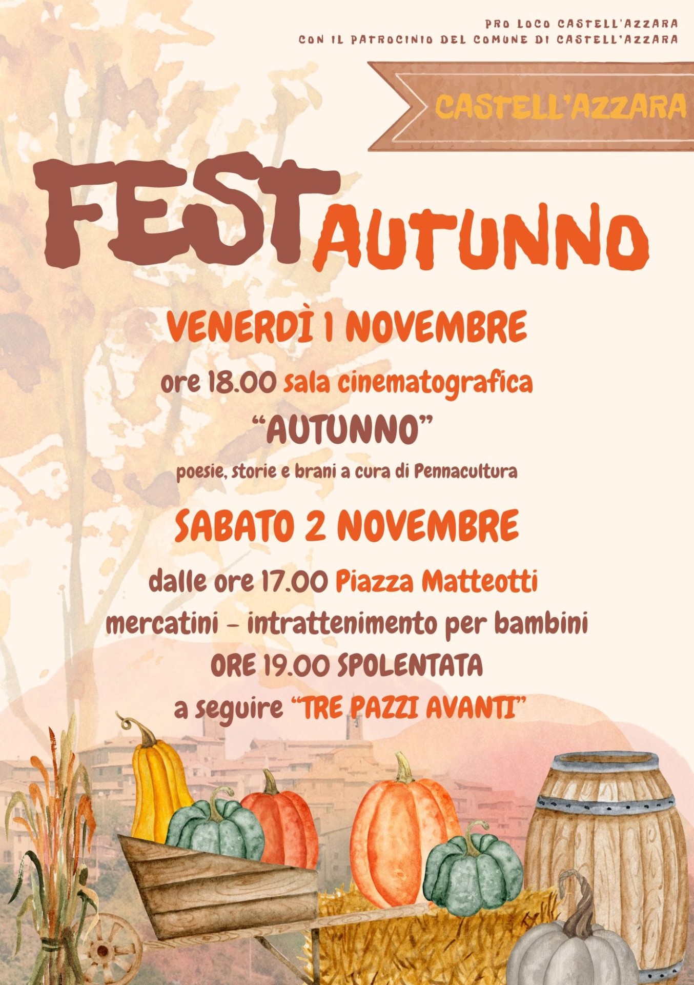 Locandina Festa d'Autunno a Castell'Azzara