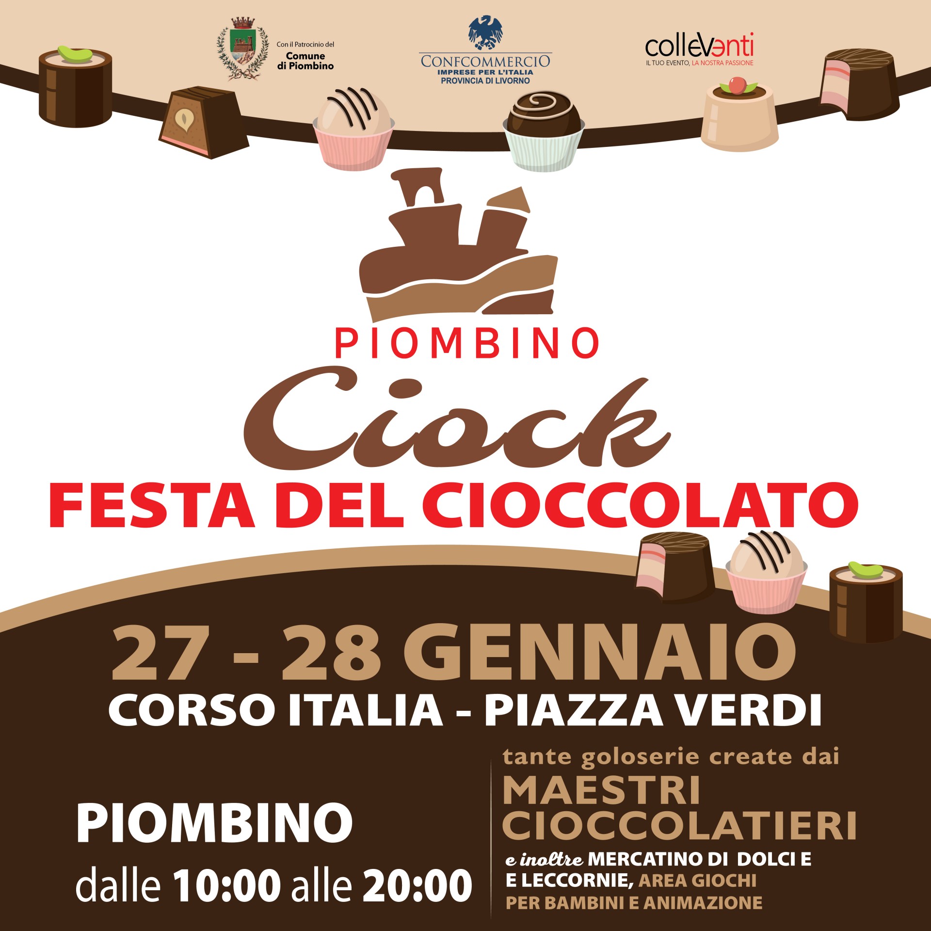 Locandina Festa del cioccolato a Piombino