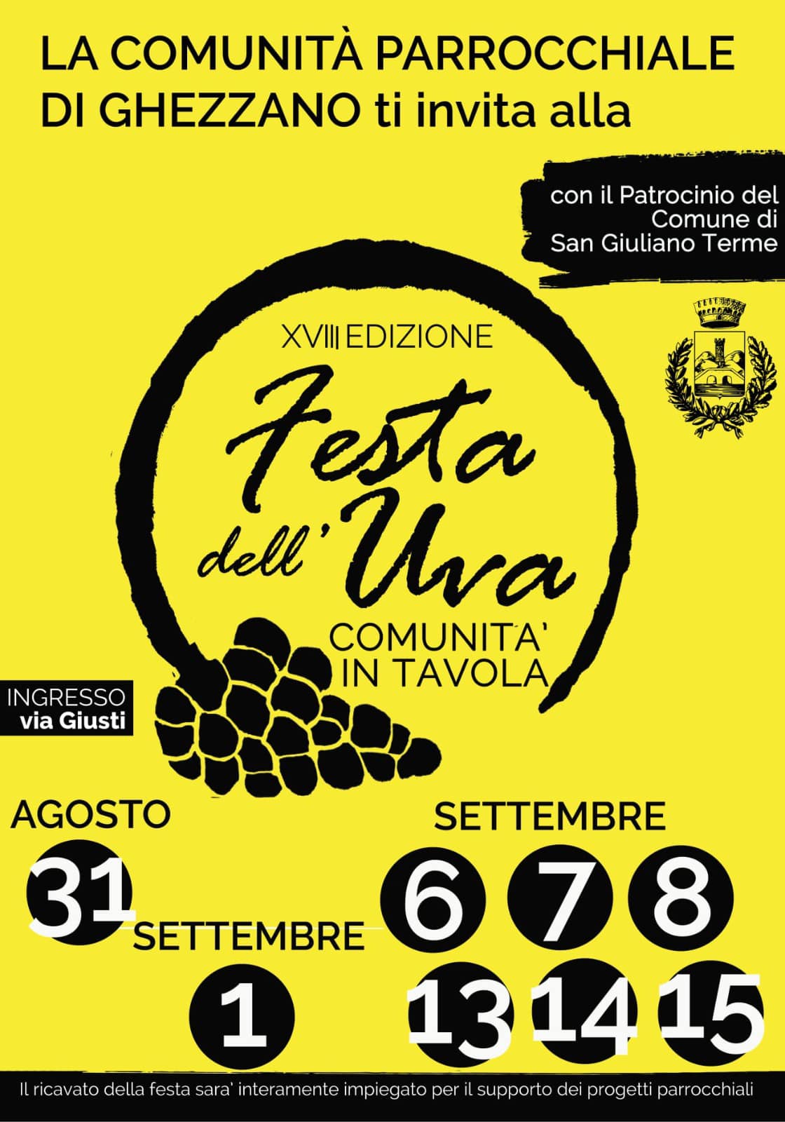 Locandina Festa dell'Uva a Ghezzano