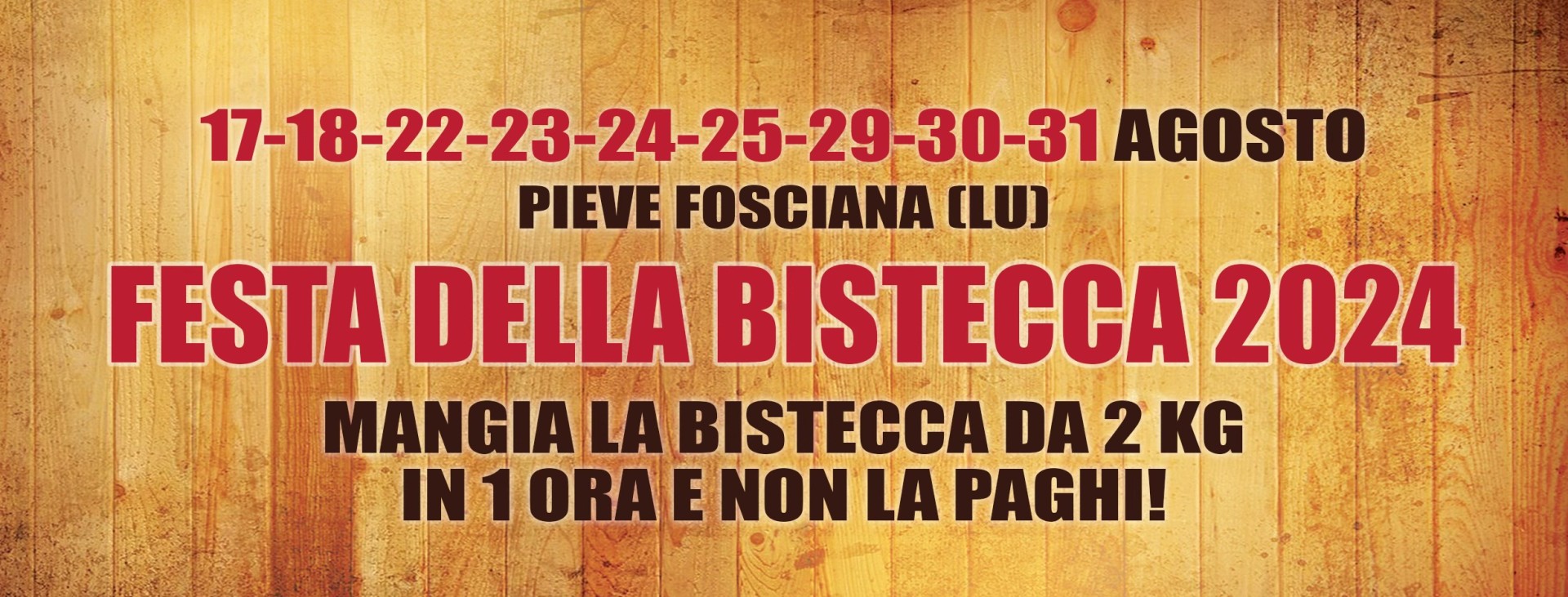 Locandina della Festa della Bistecca a Pieve Fosciana