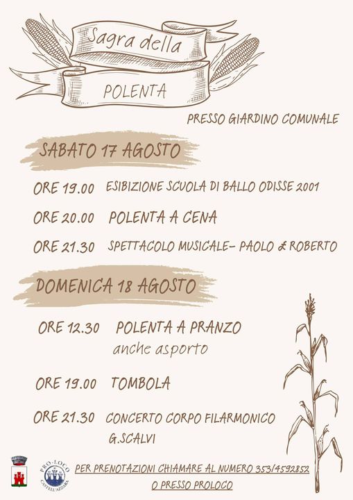 Locandina della Festa della Polenta a Castell'Azzara