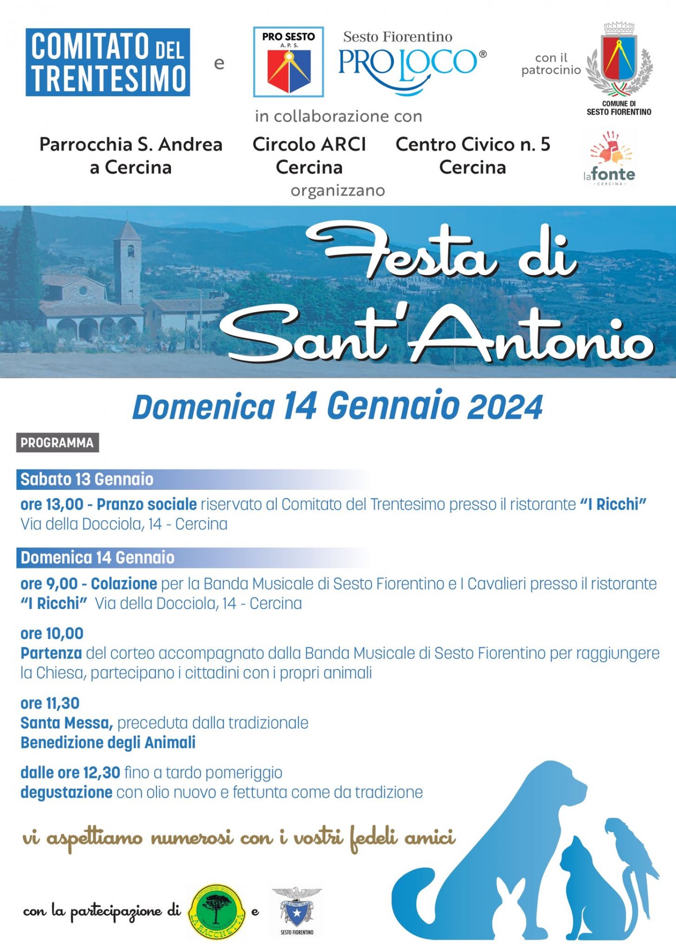 Locandina Festa di Sant'Antonio a Sesto Fiorentino