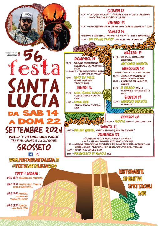 Locandina della Festa di Santa Lucia a Grosseto