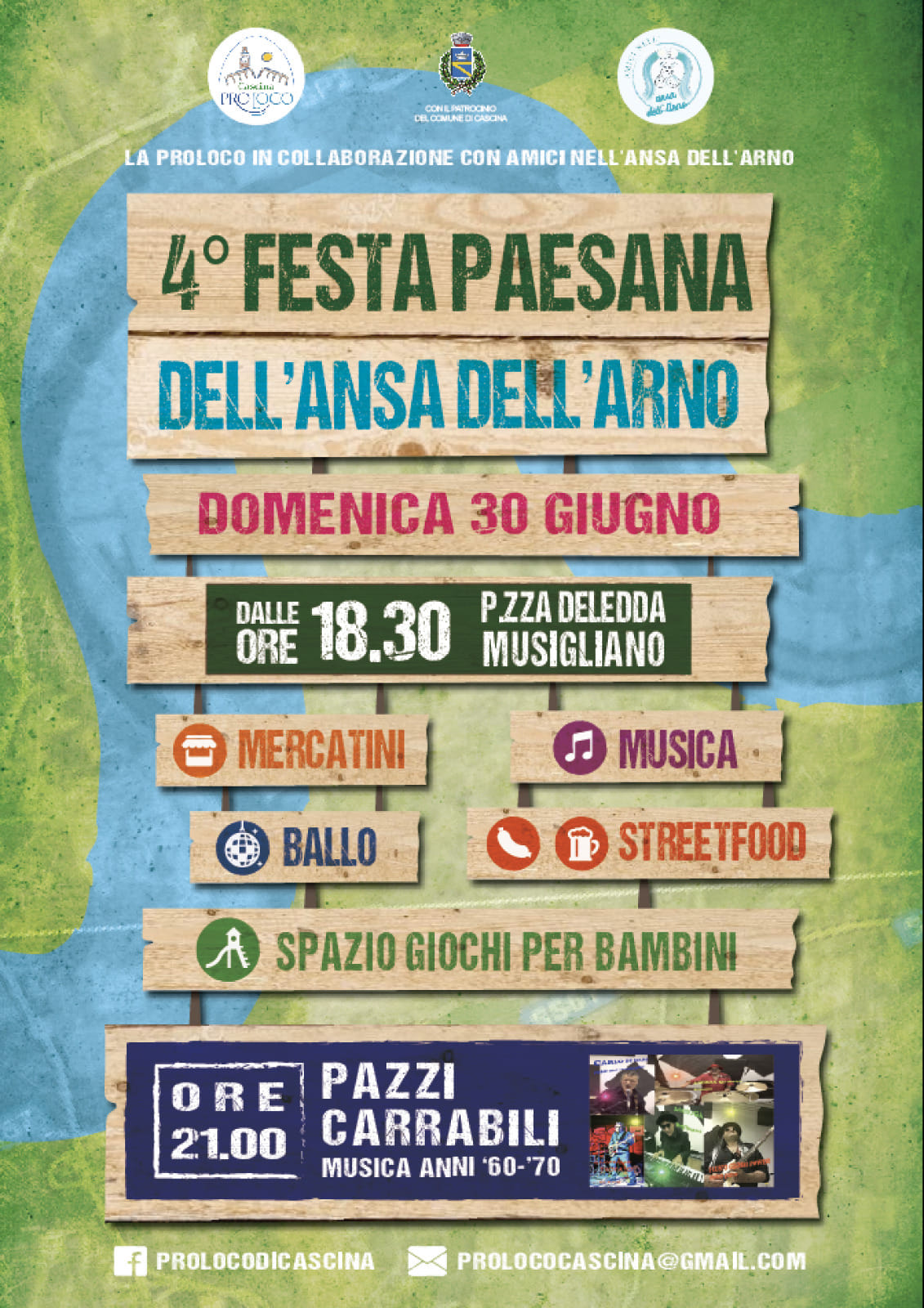 Locandina Festa paesana dell'ansa dell'Arno.