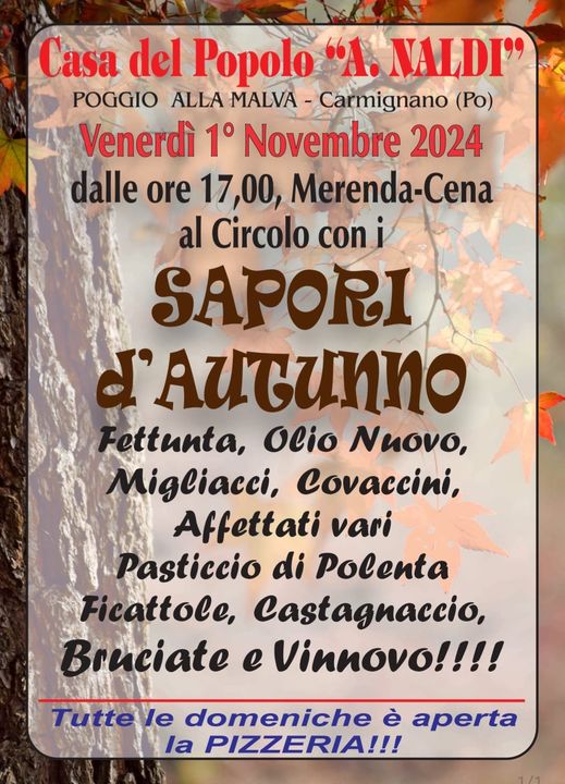 Locandina della Festa dei Sapori d'Autunno a Poggio alla Malva