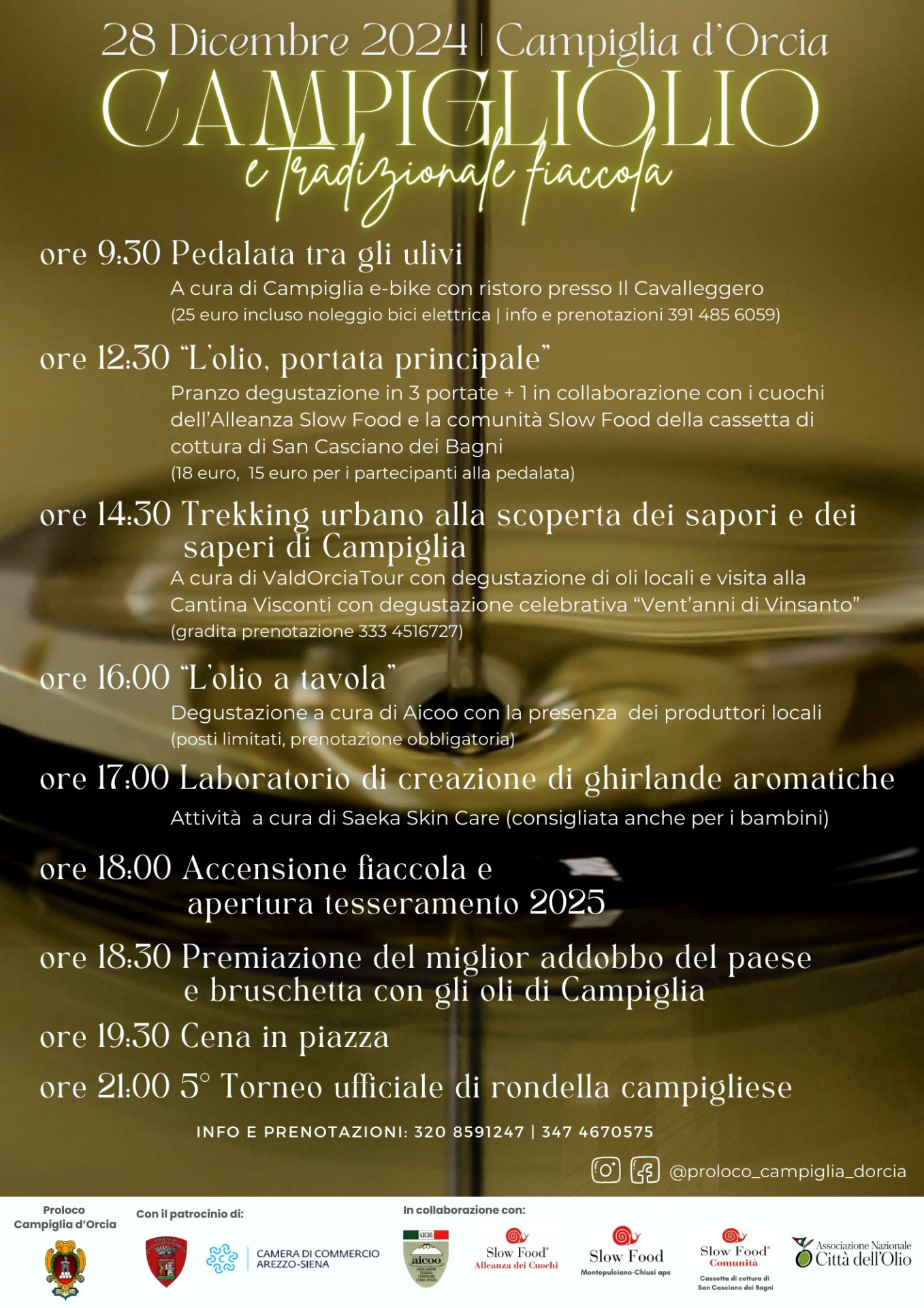 Campigliolio e tradizionale fiaccola, Castiglione dʼOrcia