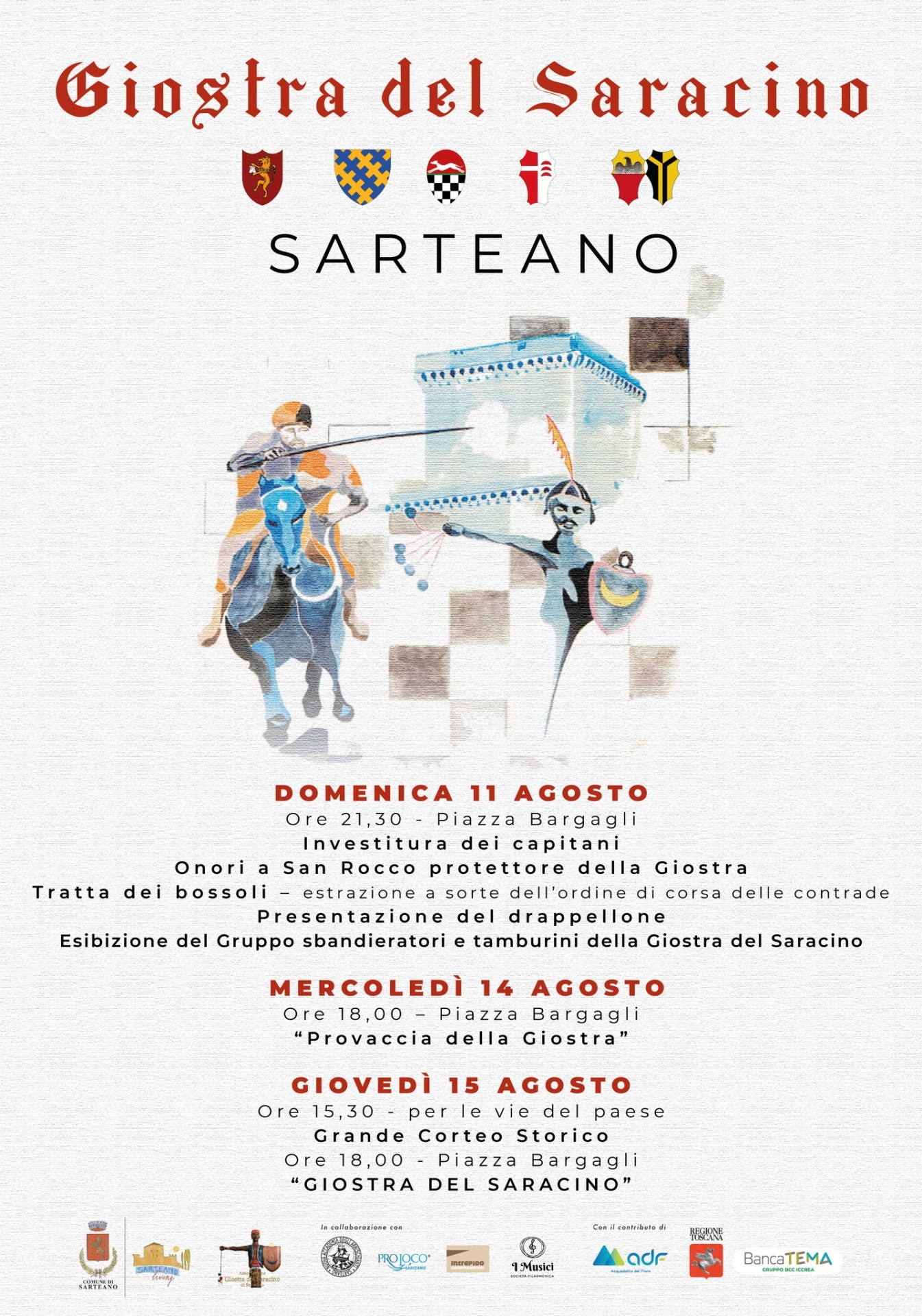 Locandina della Giostra del Saracino di Sarteano