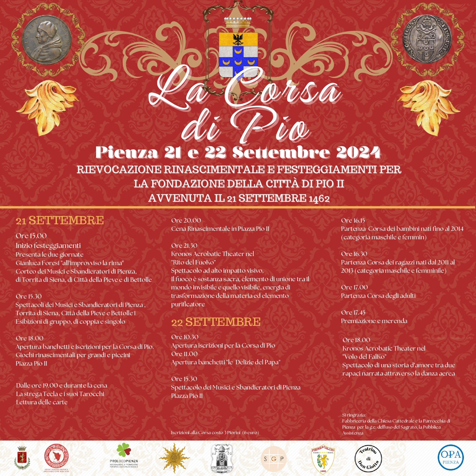 Locandina Corsa del Pio a Pienza