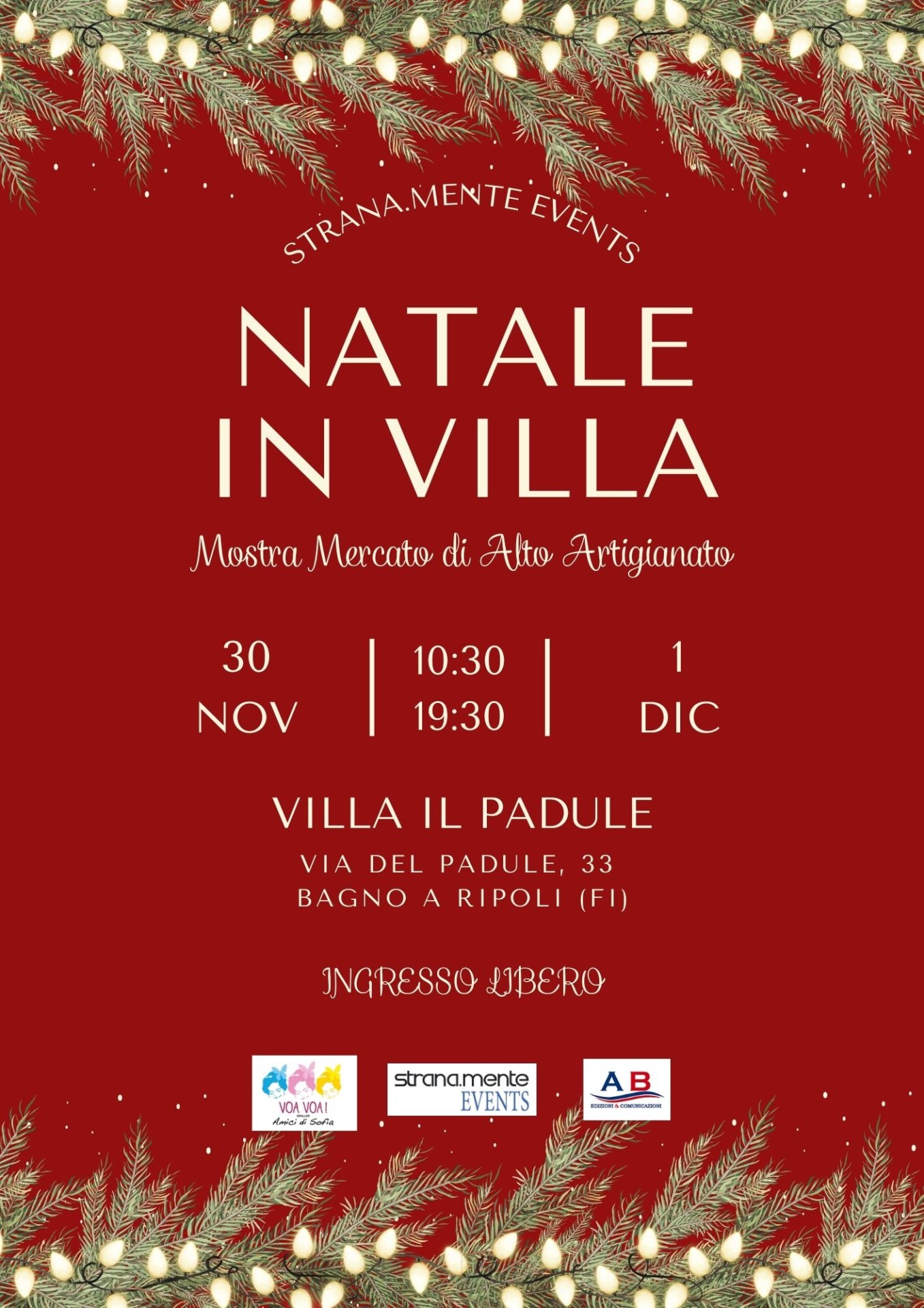 Locandina di Natale in Villa a Bagno a Ripoli