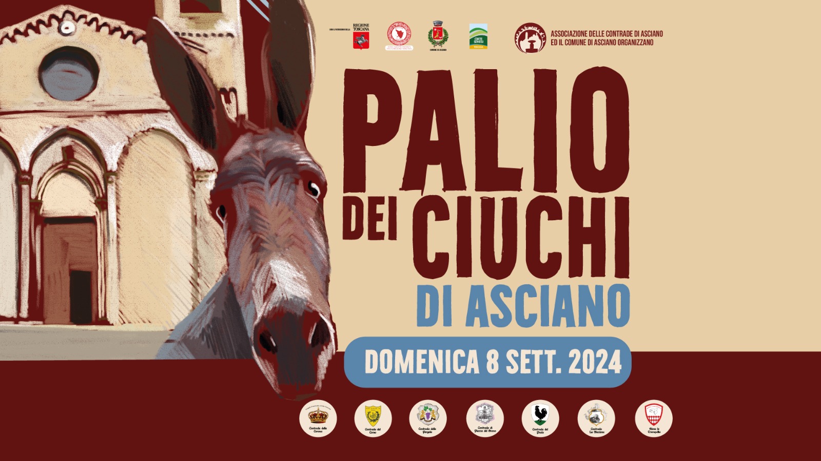 Locandina del Palio dei Ciuchi ad Asciano