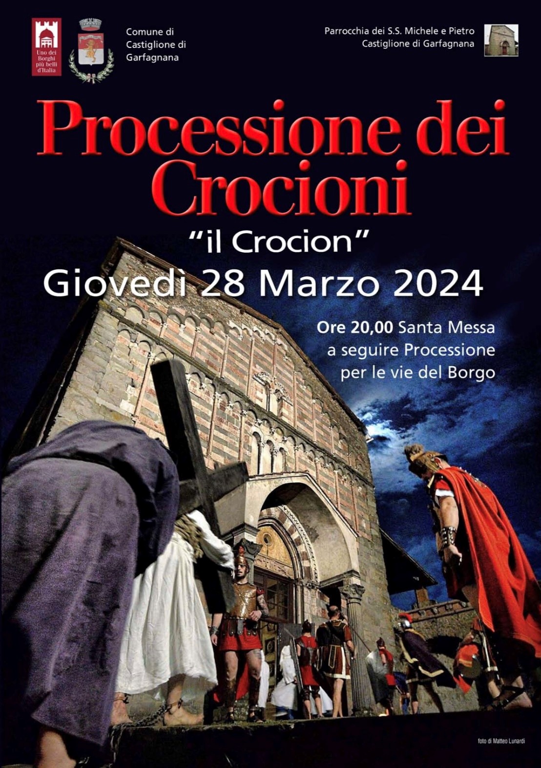 Locandina Processione dei Crocioni a Castiglione di Garfagnana