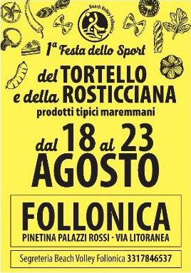 Locandina della Sagra del Tortello e della Tagliatella a Follonica