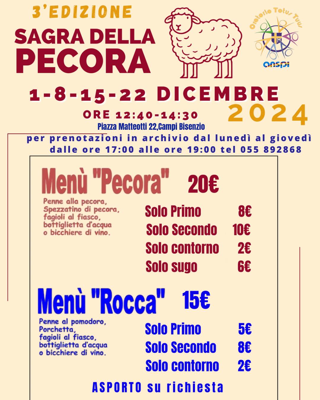 Locandina Sagra della Pecora a Campi Bisenzio