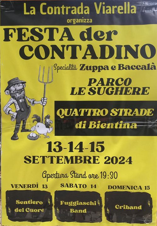 Locandina della Sagra der Contadino alle Quattro Strade di Bientina