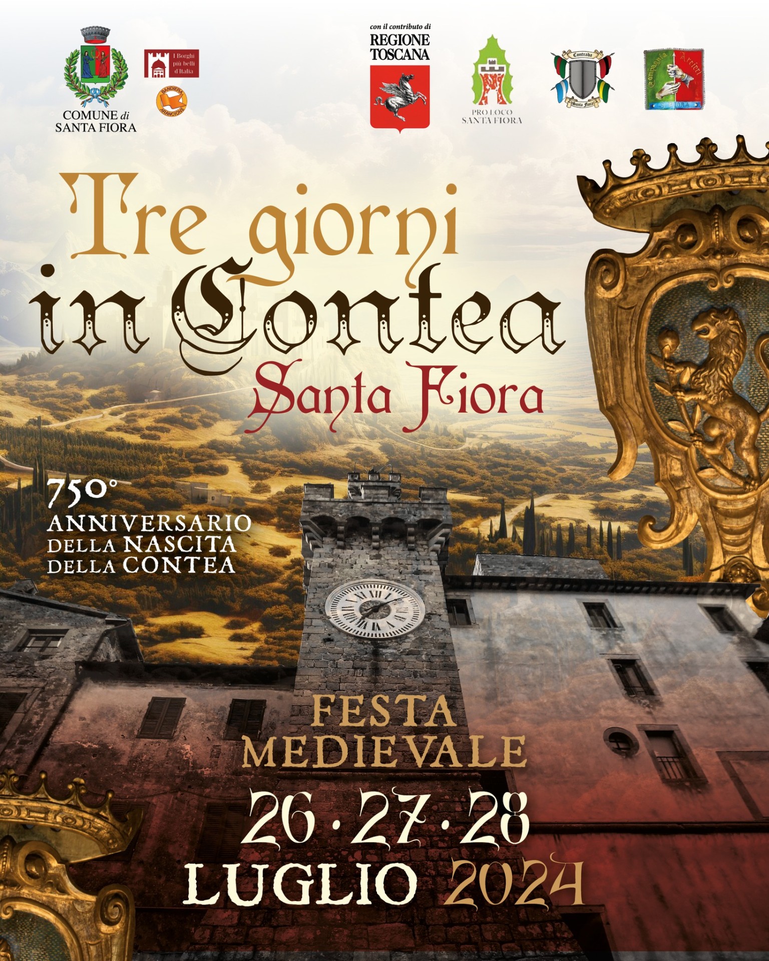 Locandina della Tre giorni in contea a Santa Fiora