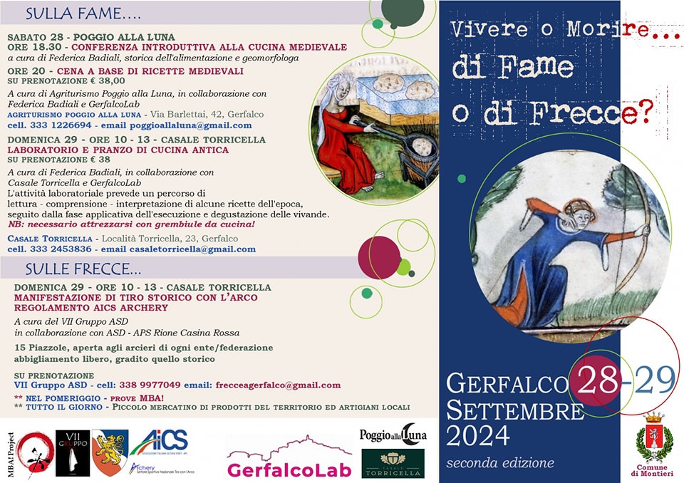 Locandina Vivere o Morire di Fame o di Frecce a Gerfalco
