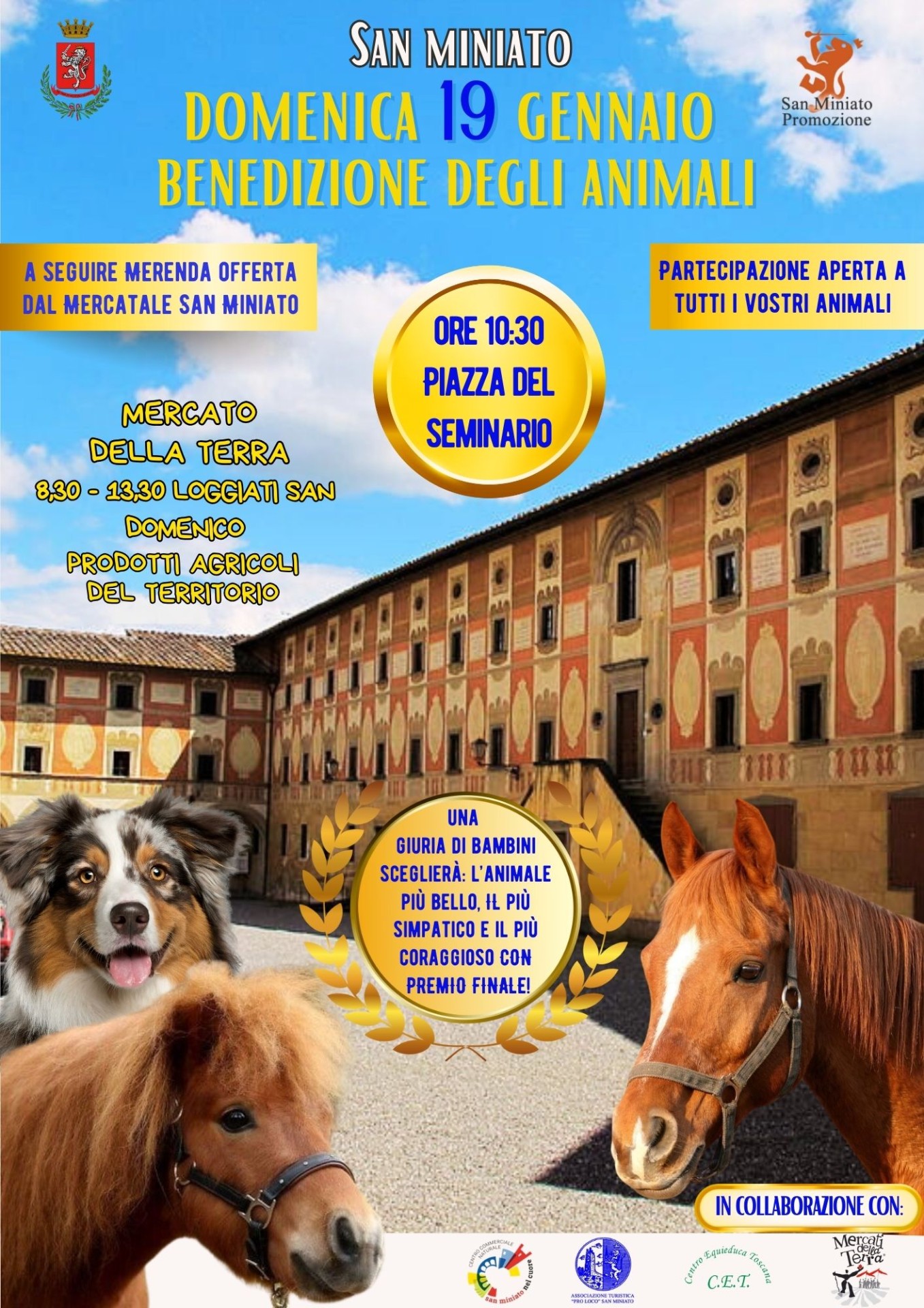 Locandina Benedizione degli Animali a San Miniato