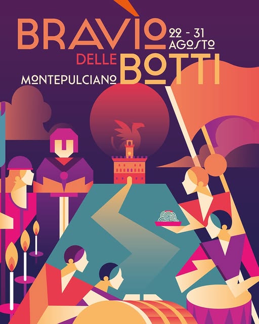 Locandina del Bravìo delle Botti a Montepulciano