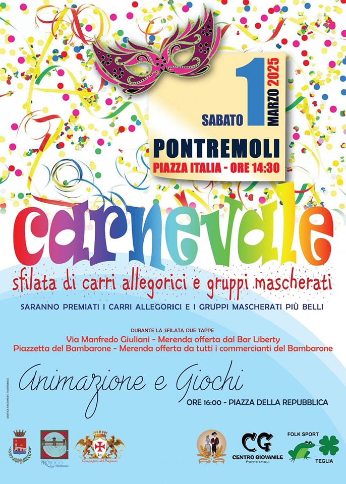 Locandina Carnevale a Pontremoli