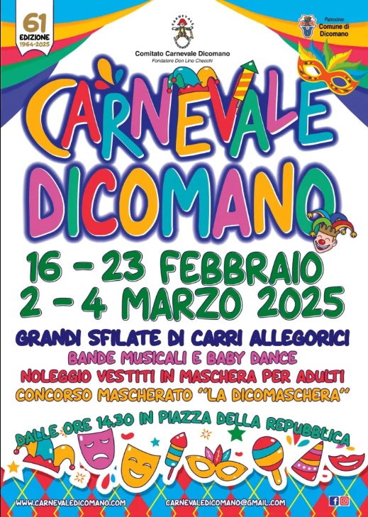 Locandina Carnevale di Dicomano