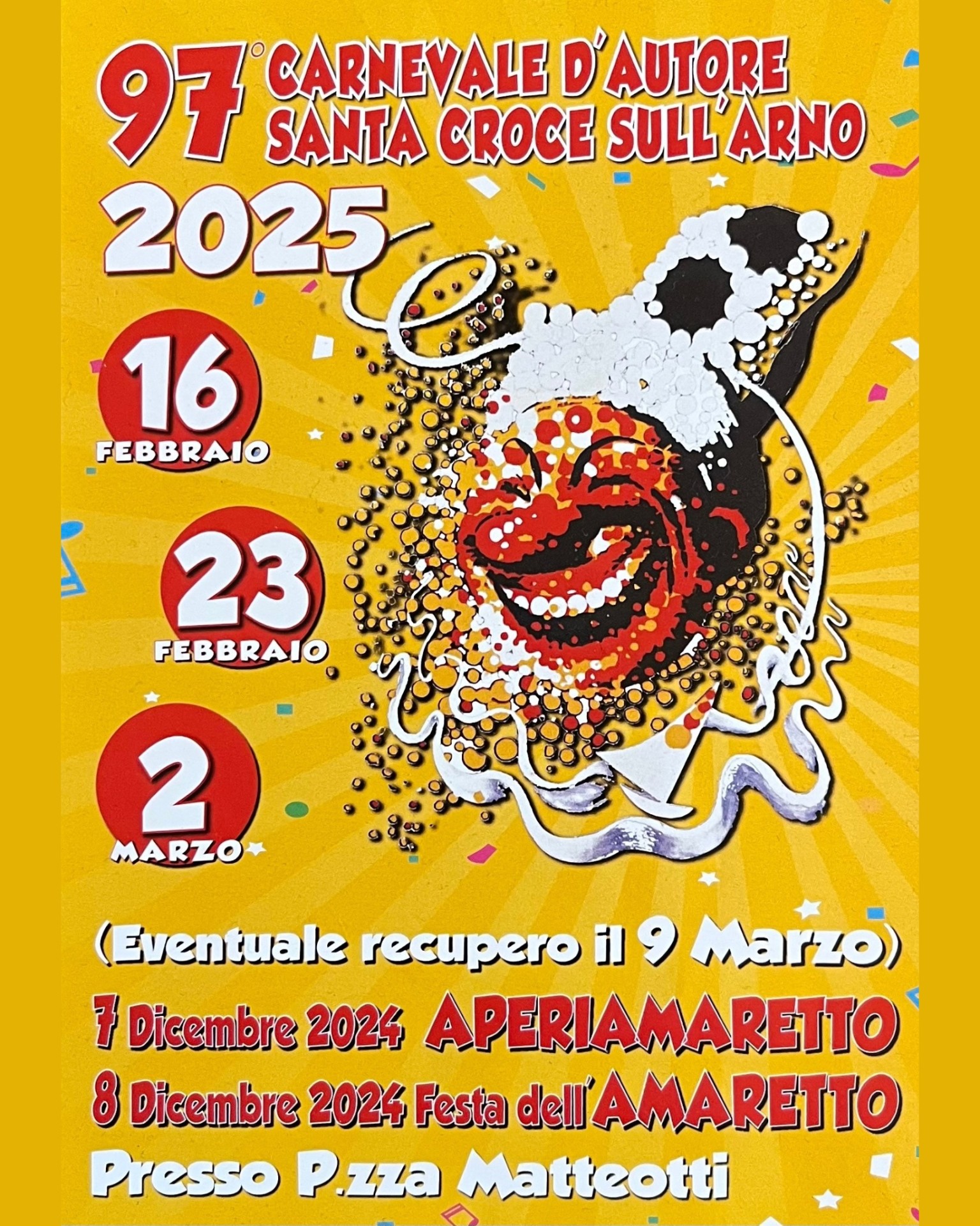 Locandina Carnevale d'autore a Santa Croce sull'Arno