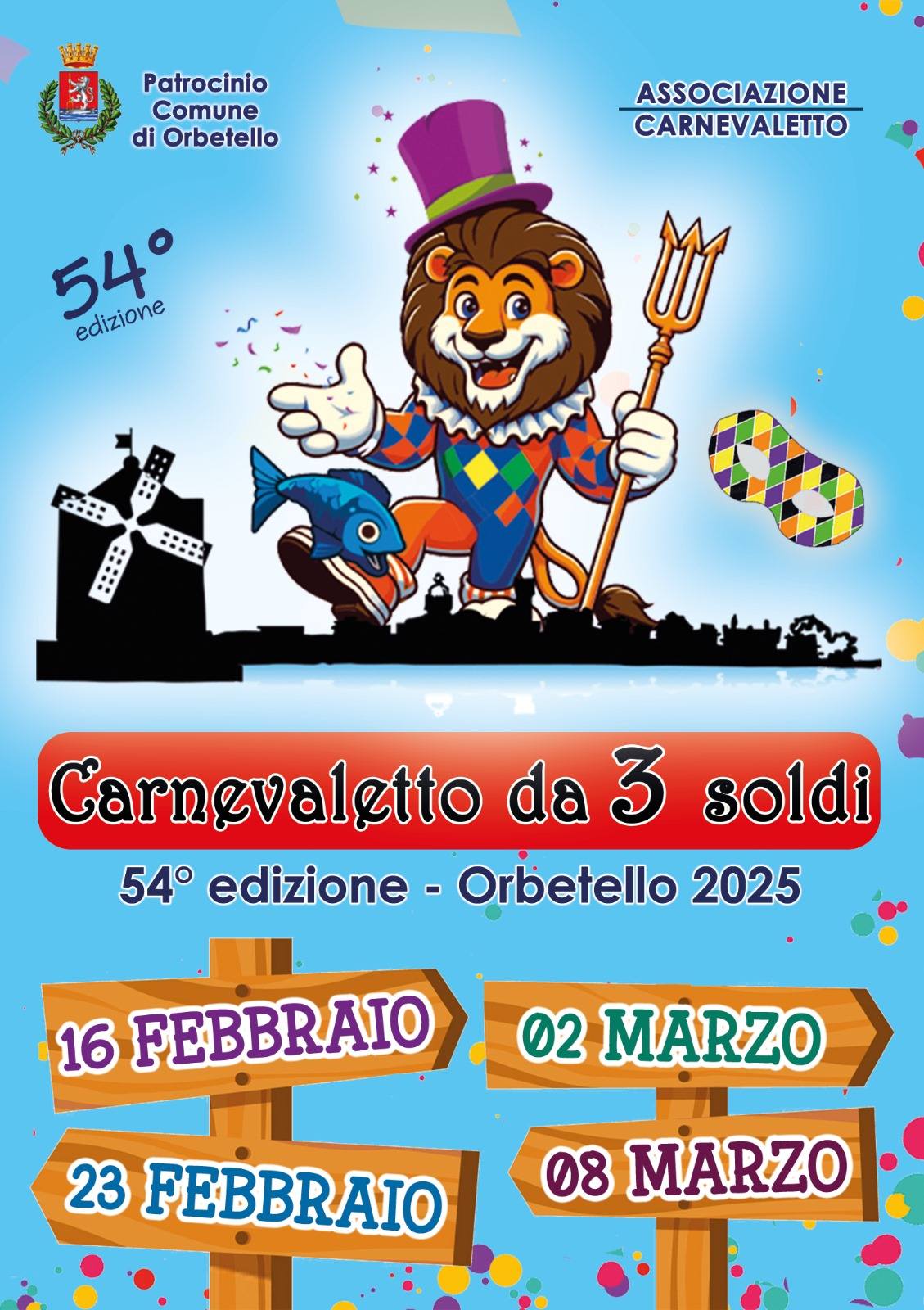 Locandina Carnevaletto da 3 soldi a Orbetello