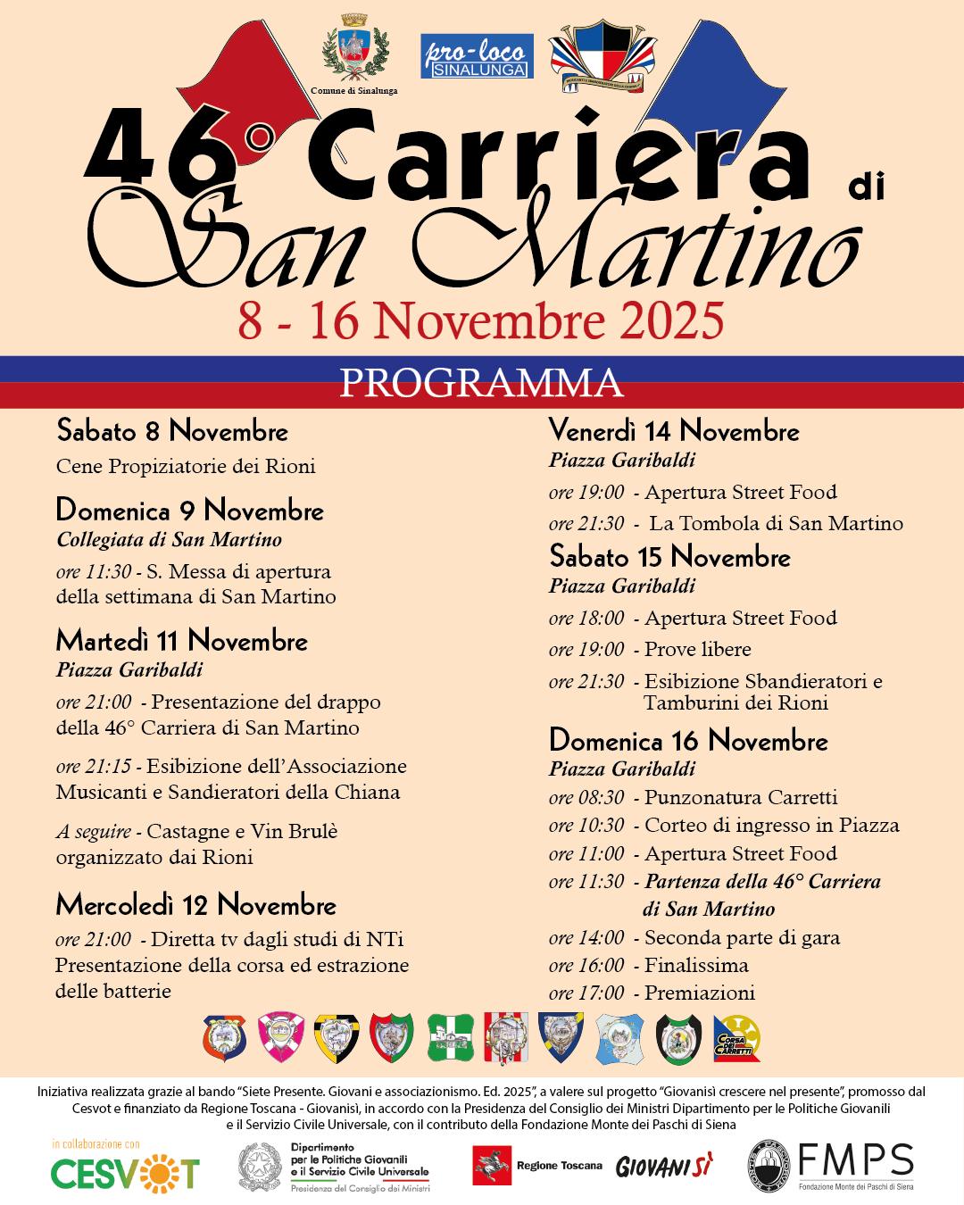 Locandina della Carriera di San Martino a Sinalunga (SI)