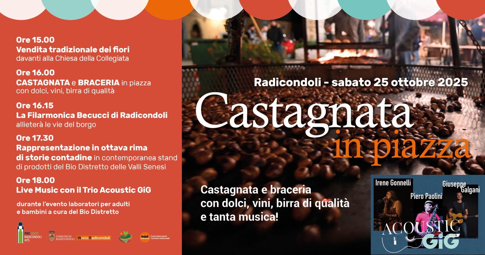 Locandina della Castagnata in Piazza a Radicondoli