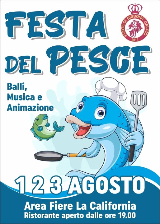 Locandina della Sagra del Pesce Azzurro a La California