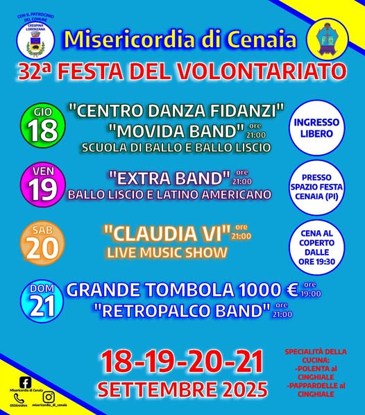 Festa del volontariato a Cenaia