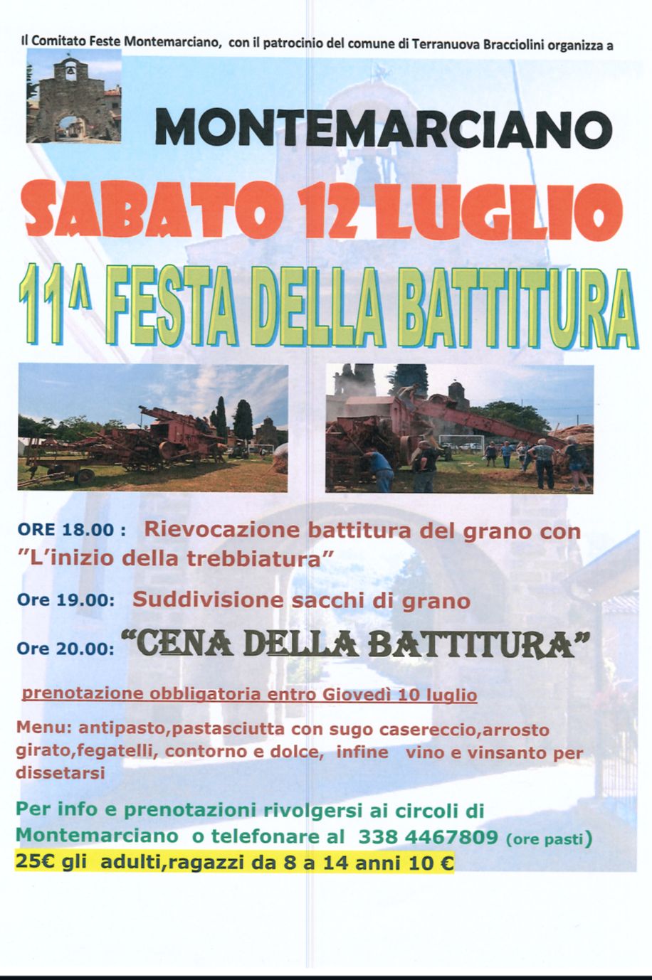 Locandina della Festa della Battitura a Montemarciano