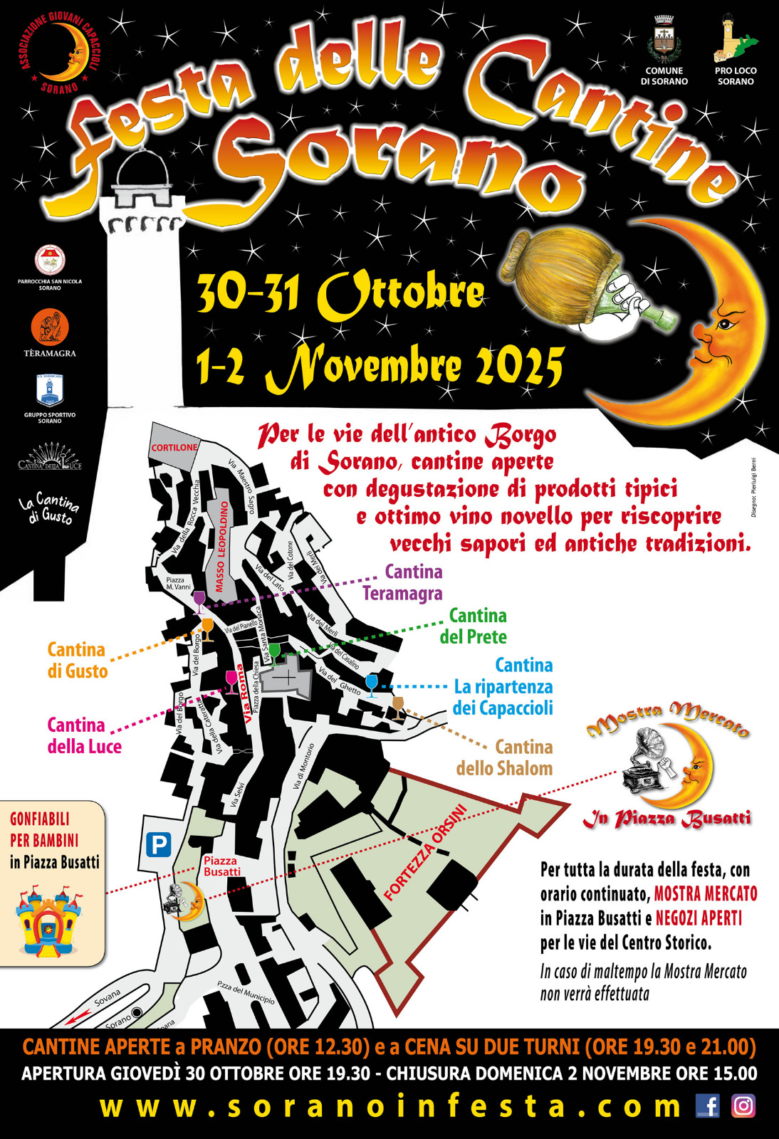 Locandina della Festa delle Cantine a Sorano (GR)