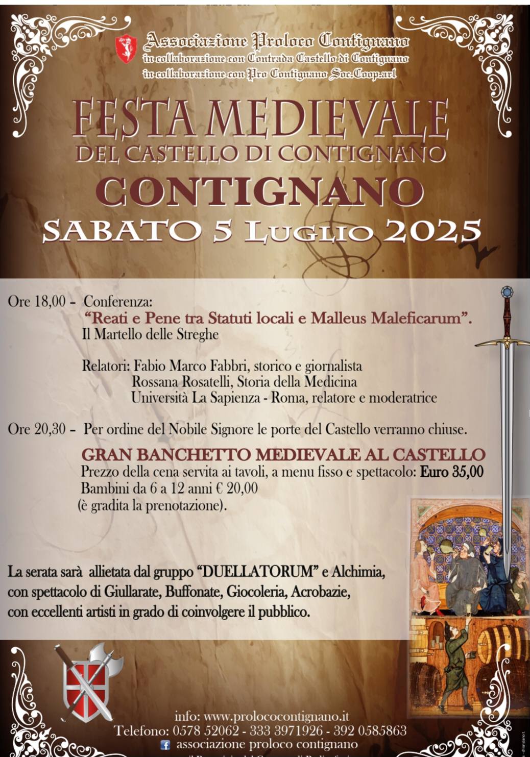 Locandina della Festa Medievale a Contignano