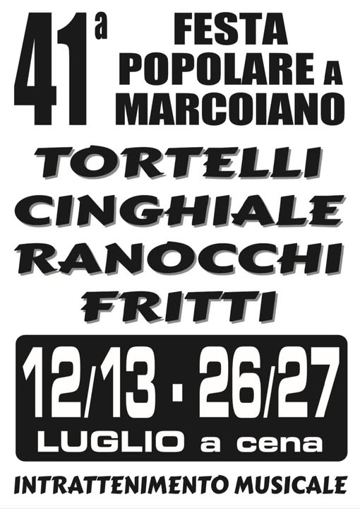 Locandina Festa popolare a Marcoiano, Scarperia