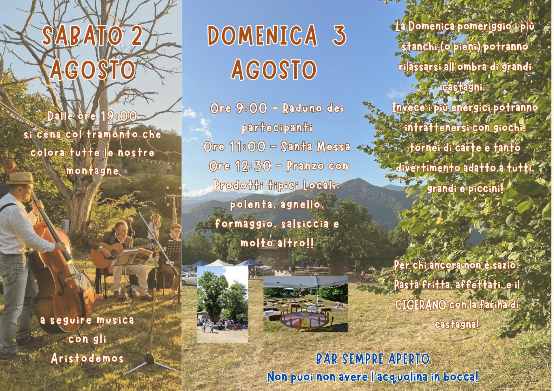 Programma della Festa dei Pastori a Le Prade Gardagnine a Fosciandora (LU)