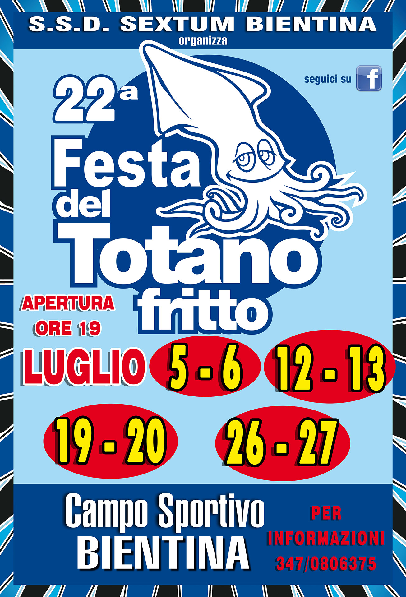 Locandina della Festa del Totano fritto a Bientina