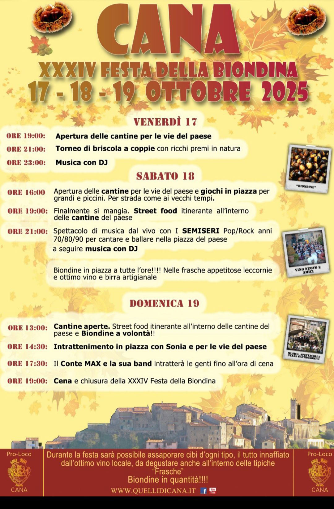 Locandina della Festa della biondina a Cana (Roccalbegna, GR)