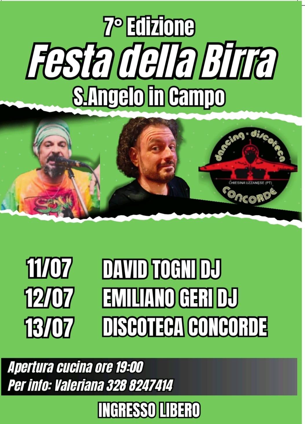 Locandina della Festa della Birra di S. Angelo in Campo (LU)