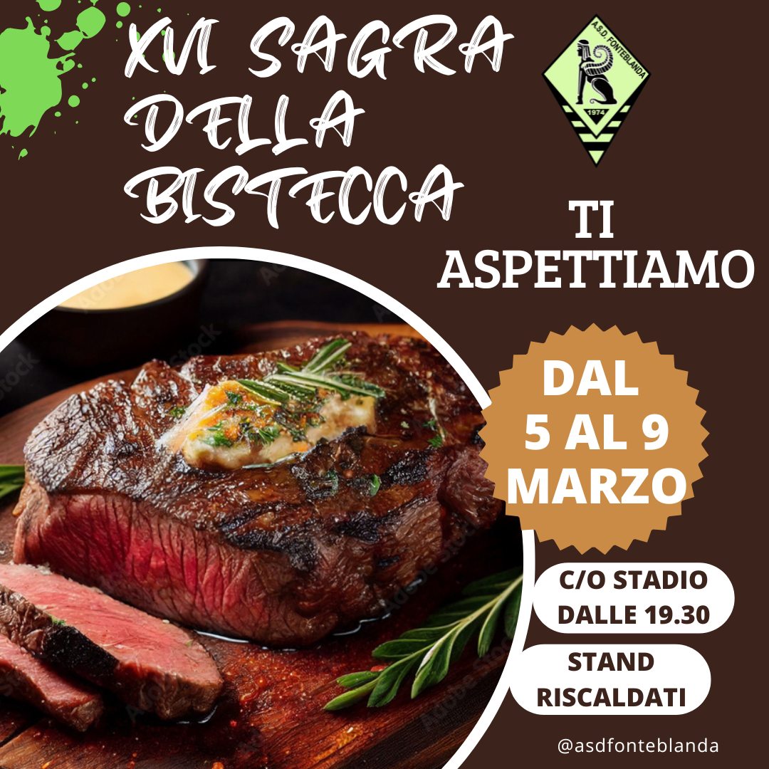 Locandina della Festa della Bistecca e della Polenta a Fonteblanda