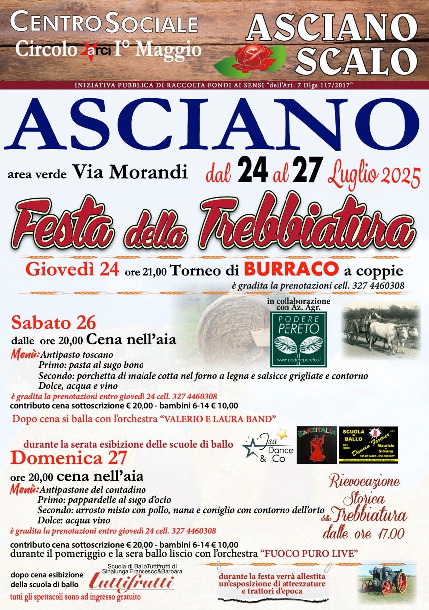 Locandina della Festa della trebbiatura ad Asciano (SI)