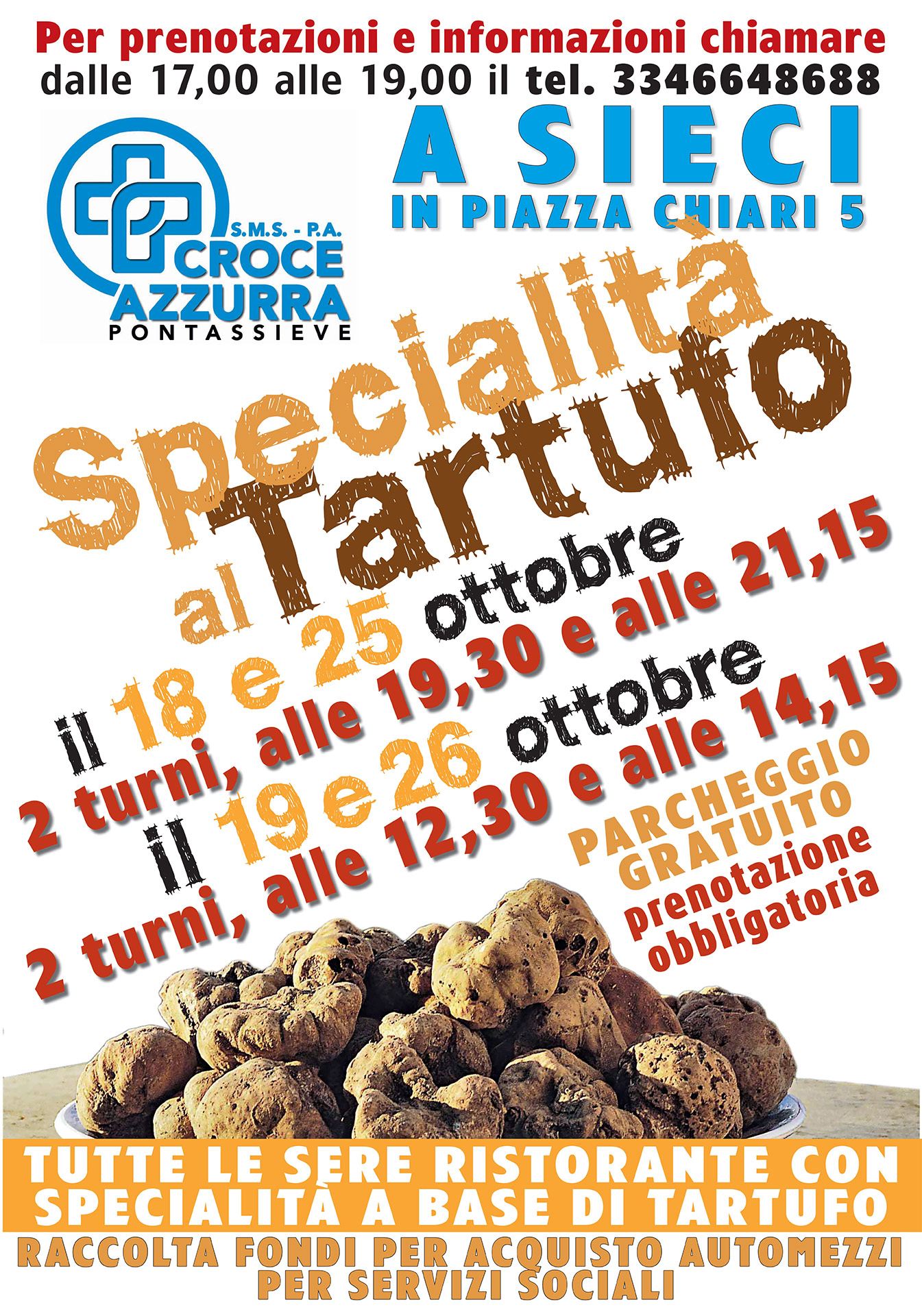 Locandina della Festa del Tartufo alle Sieci
