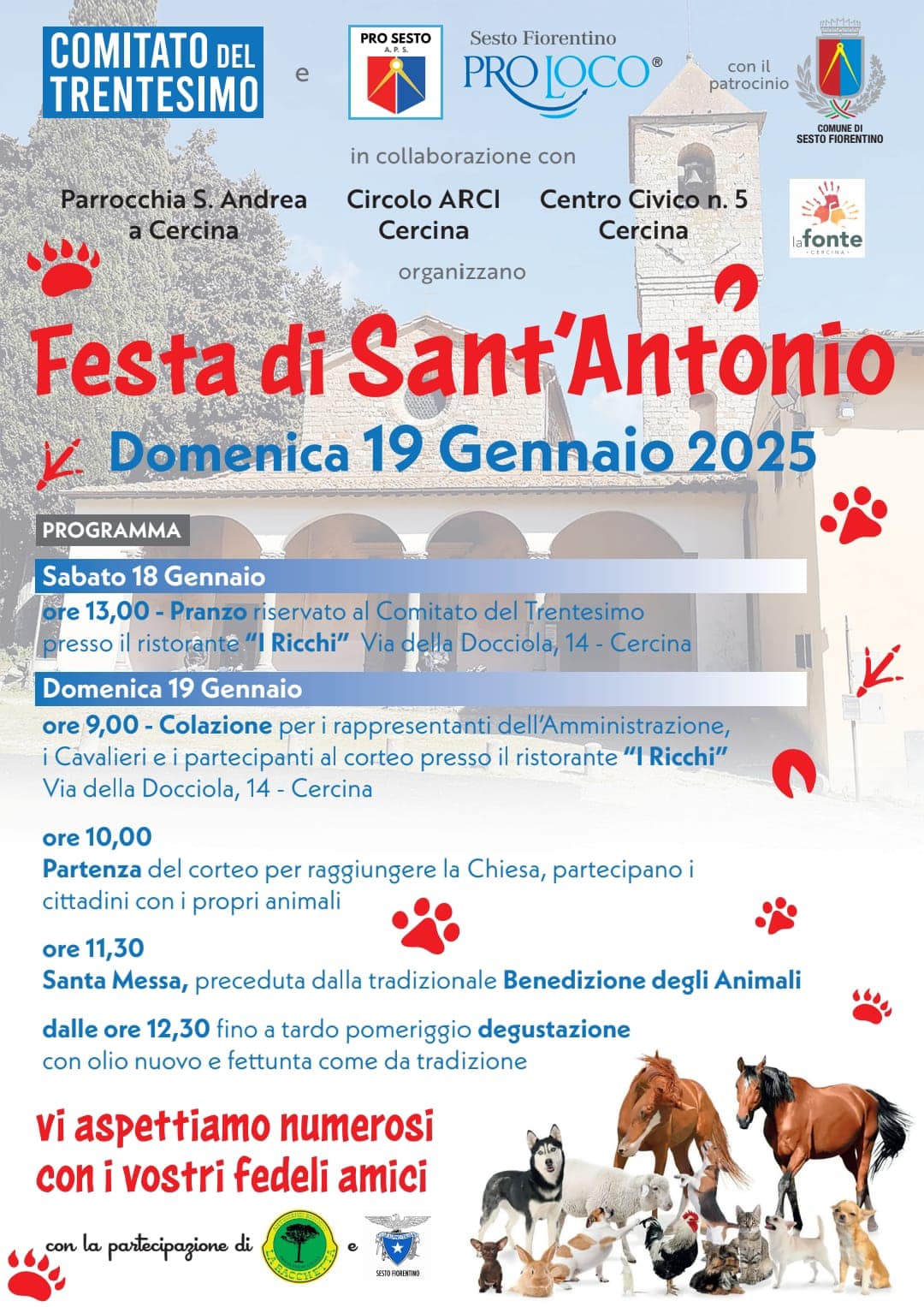 Locandina Festa di Sant'Antonio a Sesto Fiorentino