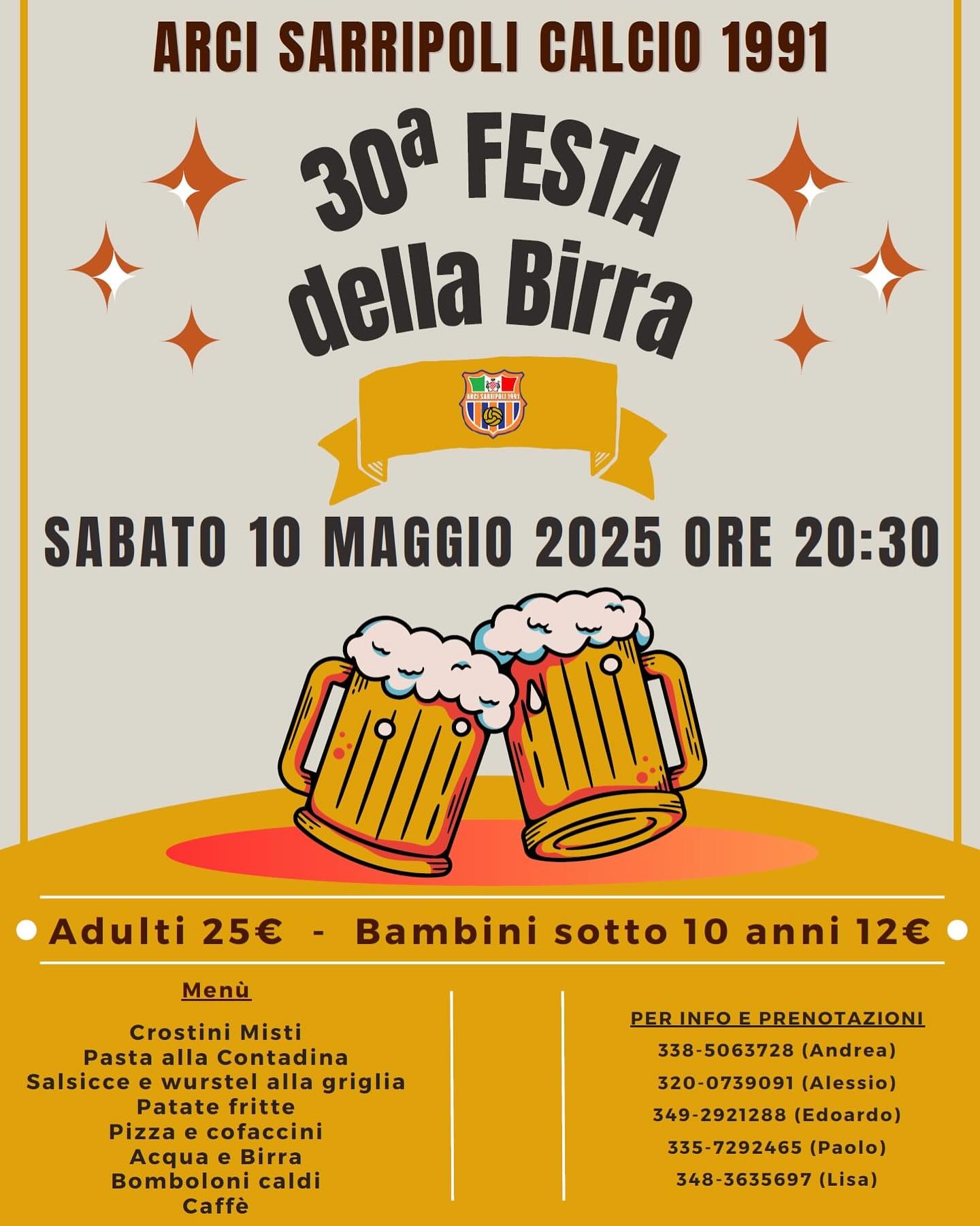 Locandina Festa della birra a Sarripoli PT
