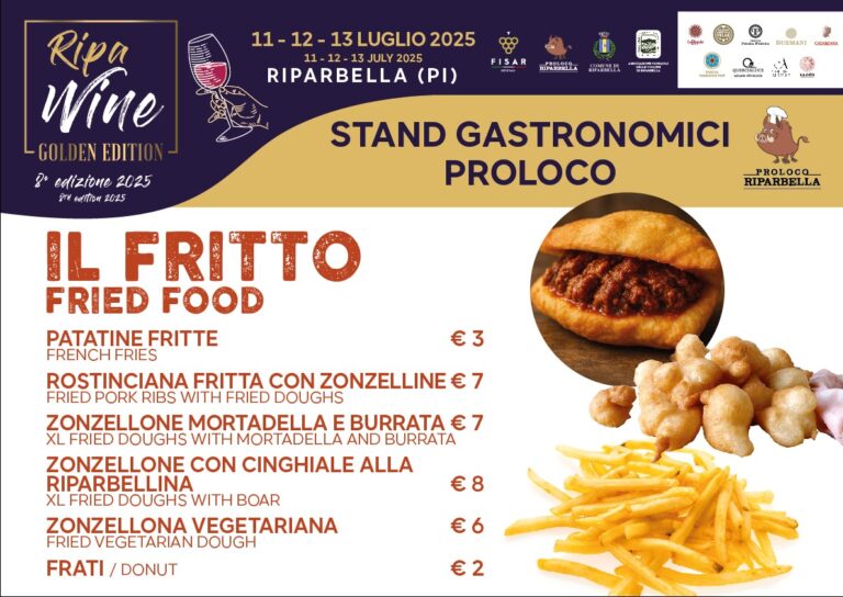 Menù fritto RipaWine a Riparbella