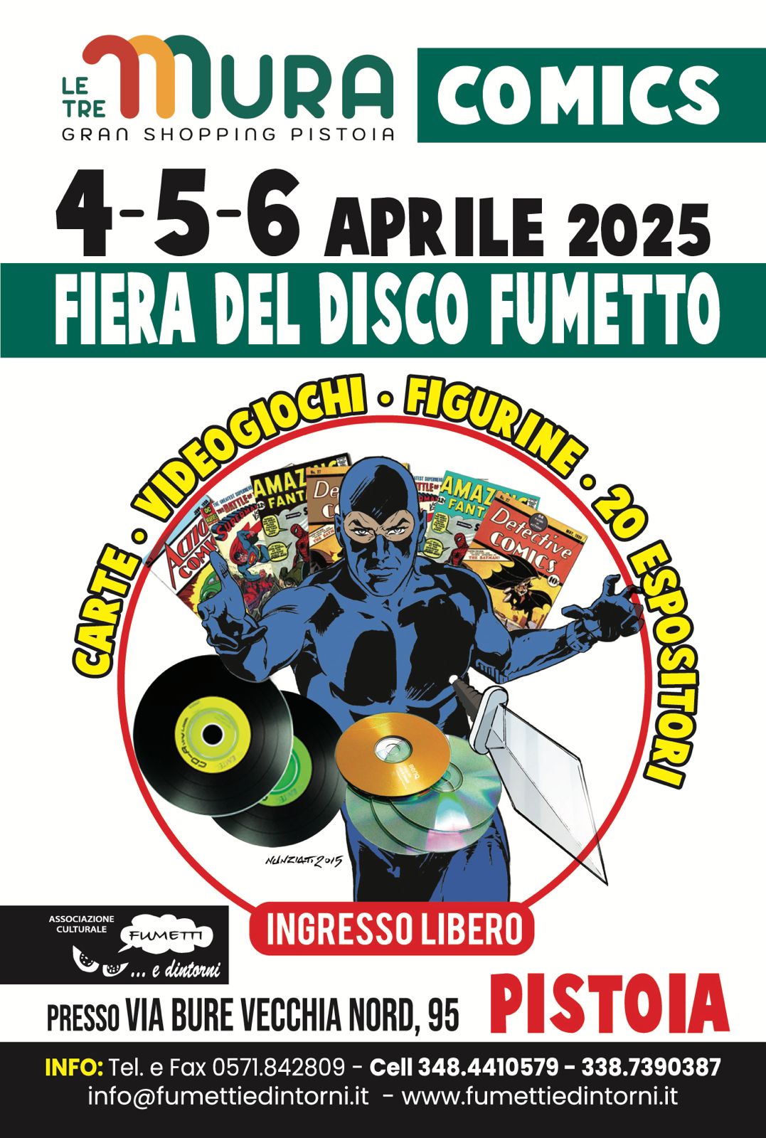 Locandina Fiera del disco e del fumetto a Pistoia