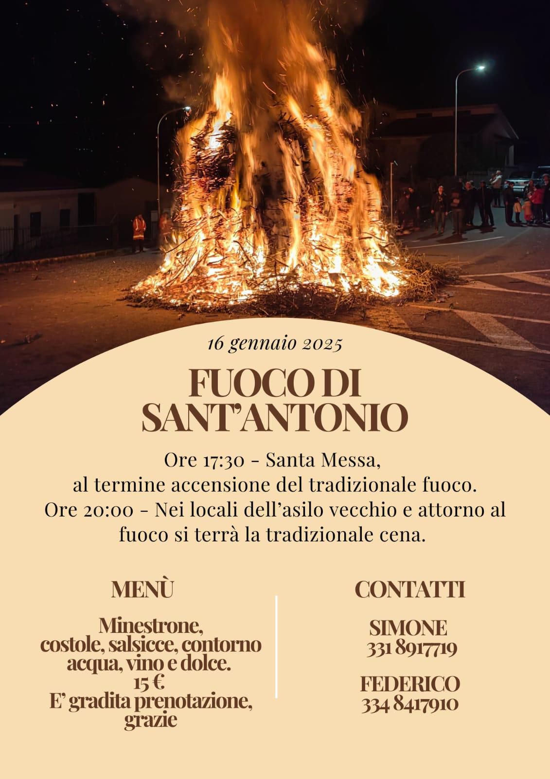 Locandina Fuoco di Sant'Antonio a Filattiera