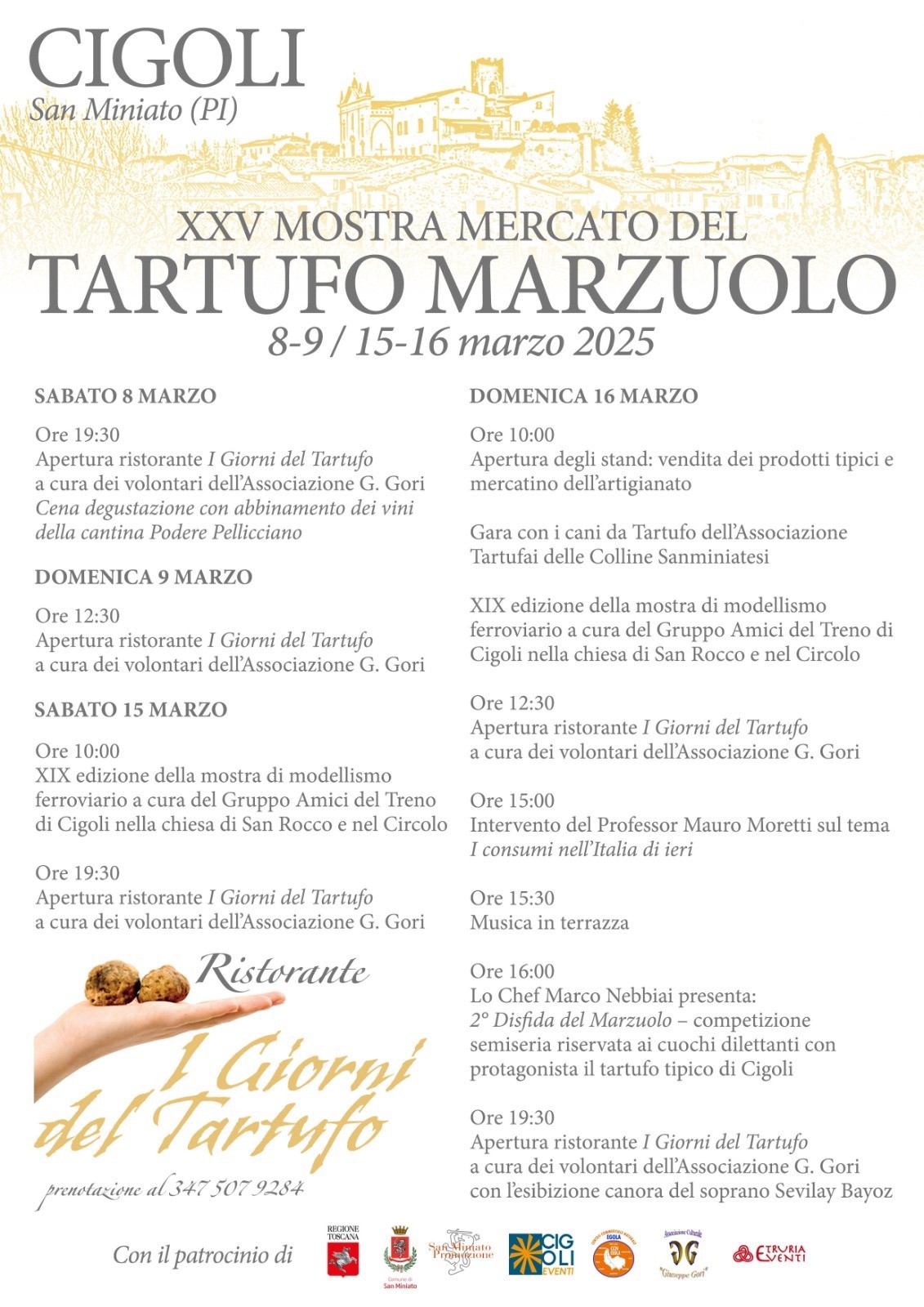 Locandina della Mostra Mercato del Tartufo Marzuolo a San Miniato