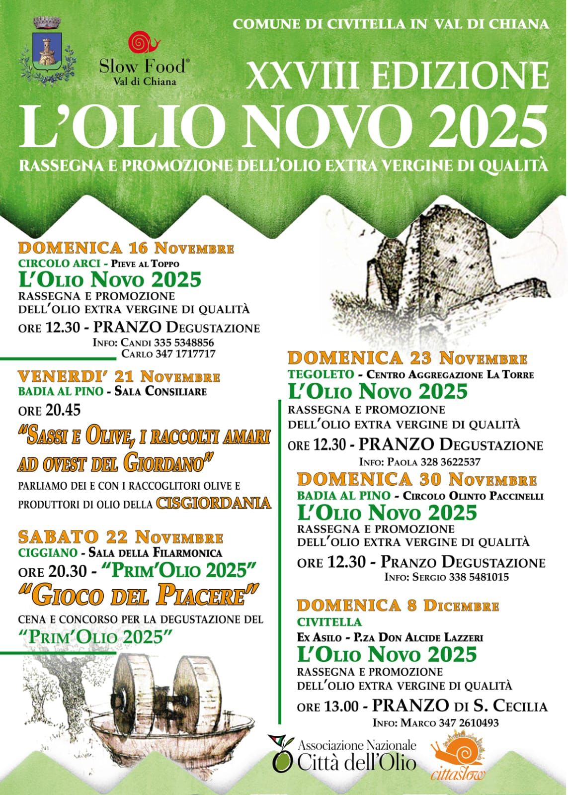 Locandina de L’Olio Novo a Civitella in Val di Chiana (AR)