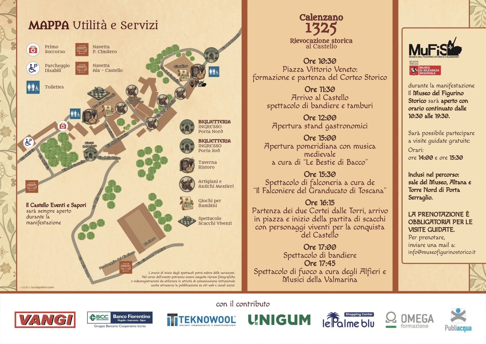 mappa e programma calenzano 1325